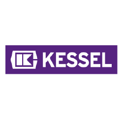 Das Logo von Kessel zeigt einen stilisierten Kessel in Weiß auf lila Hintergrund, umgeben von klaren, modernen Schriftzügen.